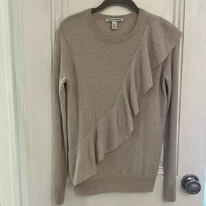 Autumn cashmere ruffle sweater